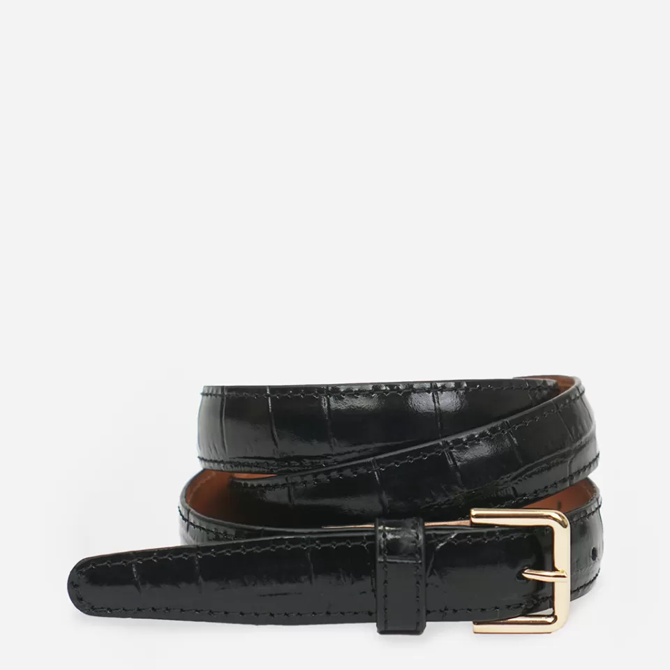 Flattered Barbara Belt Leather Croco