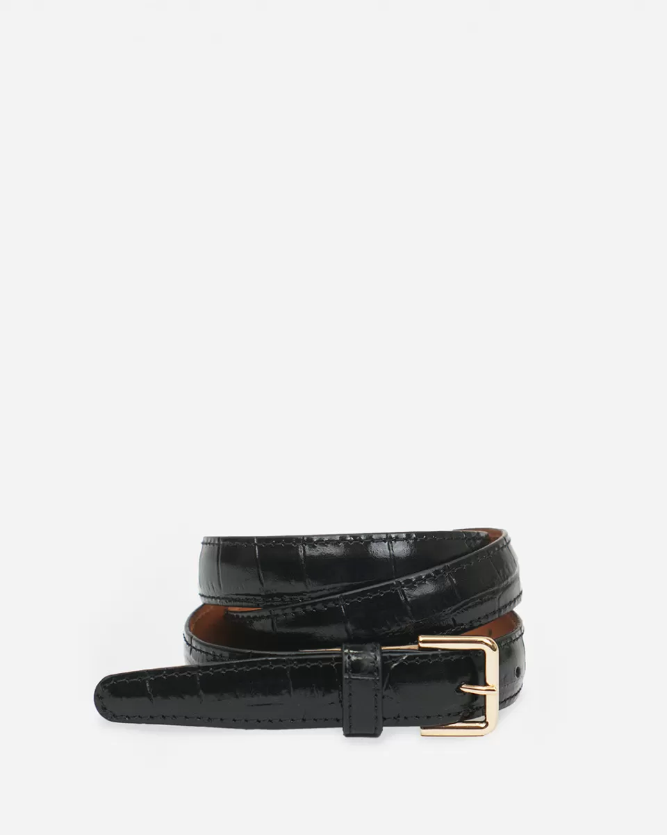 Flattered Barbara Belt Leather Croco