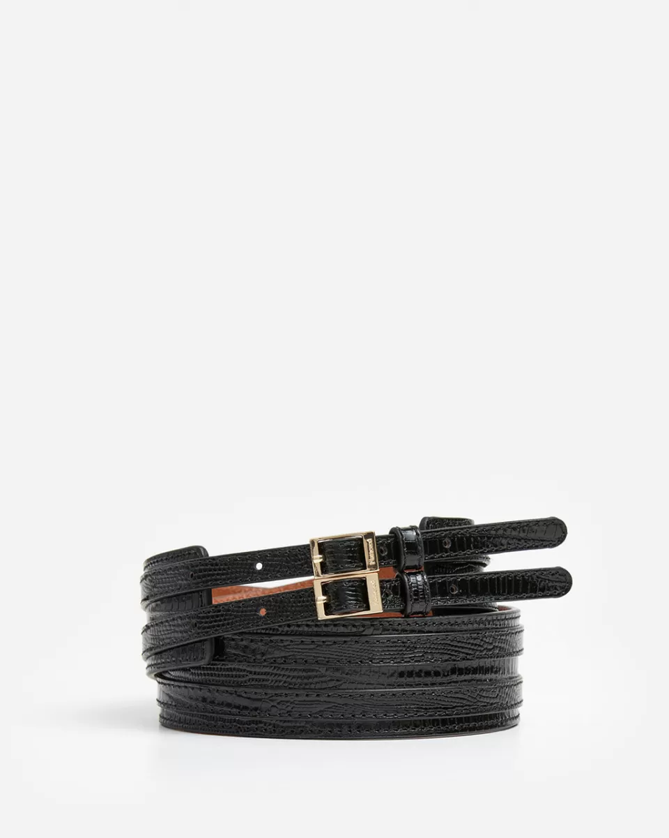 Flattered Emily Belt Lizzard Leather